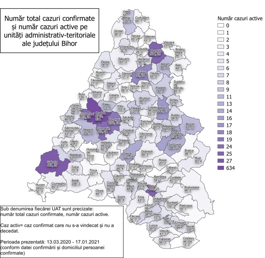 Harta Cazurilor Active De Covid N Bihor N Ale D Sunt Cazuri